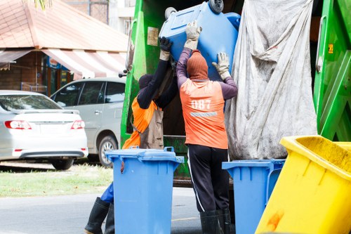 Variety of furniture items being cleared