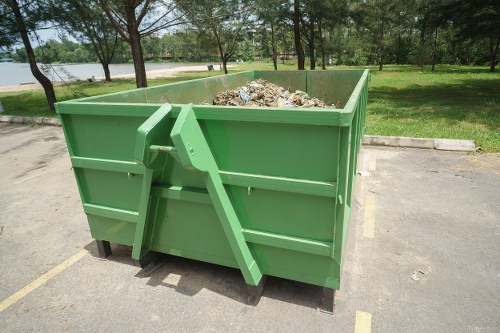 Various types of business waste being sorted